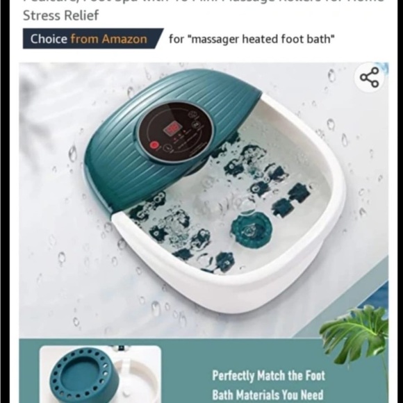 Foot Spa Bath Massager with Heat, Bubble and Vibration, 95-118℉ - Picture 3 of 7